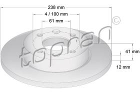 TOPRAN 700175 - DISCO DE FRENO