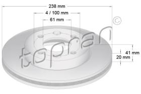 TOPRAN 700176 - DISCO DE FRENO