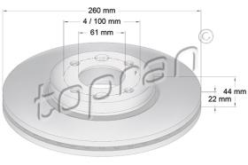 TOPRAN 700474 - DISCO DE FRENO
