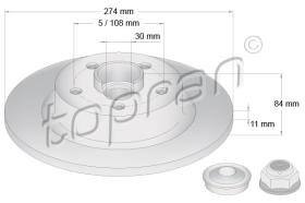 TOPRAN 700644 - DISCO DE FRENO