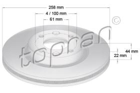 TOPRAN 701416 - DISCO DE FRENO