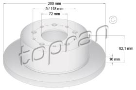 TOPRAN 721183 - DISCO DE FRENO