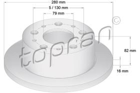 TOPRAN 721184 - DISCO DE FRENO