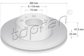 TOPRAN 722454 - DISCO DE FRENO