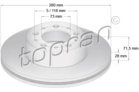 TOPRAN 722458 - DISCO DE FRENO