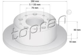 TOPRAN 722597 - DISCO DE FRENO