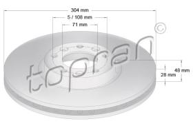 TOPRAN 723321 - DISCO DE FRENO