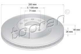 TOPRAN 723710 - DISCO DE FRENO