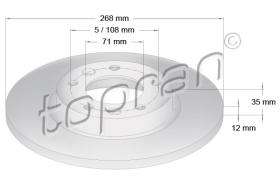 TOPRAN 723881 - DISCO DE FRENO