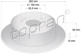 TOPRAN 820281 - DISCO DE FRENO