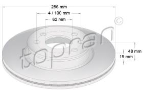 TOPRAN 820308 - DISCO DE FRENO