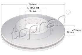 TOPRAN 820603 - DISCO DE FRENO