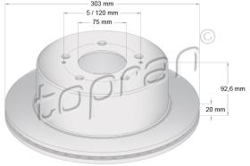 TOPRAN 821218 - DISCO DE FRENO