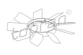 TOPRAN 400997 - RODETE VENTILADOR, SISTEMA RADIADOR DEL MOTOR